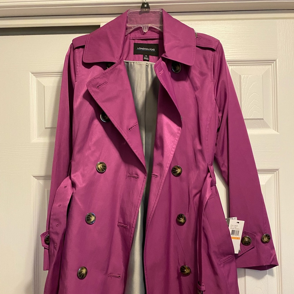 NWT Purple/ Megenta London Fog Rain Coat